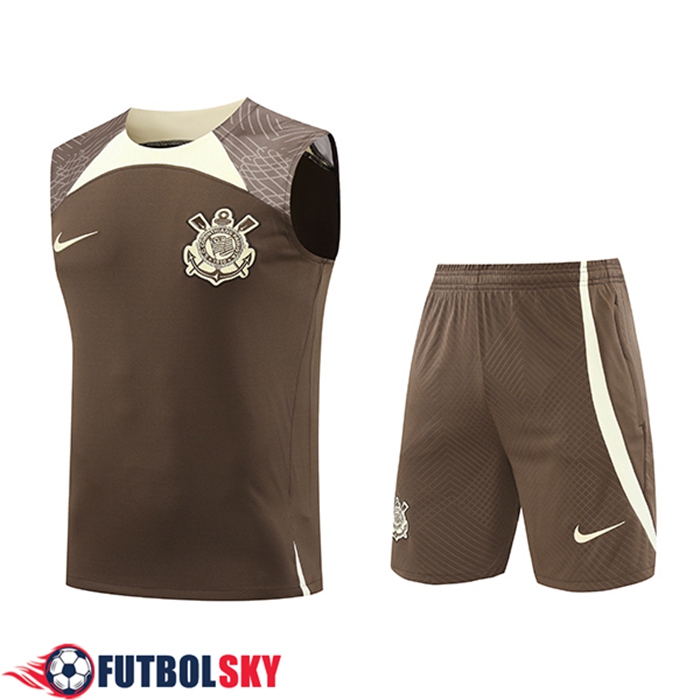 Camiseta Entrenamiento sin mangas Corinthians Marrón/Beige 2024/2025