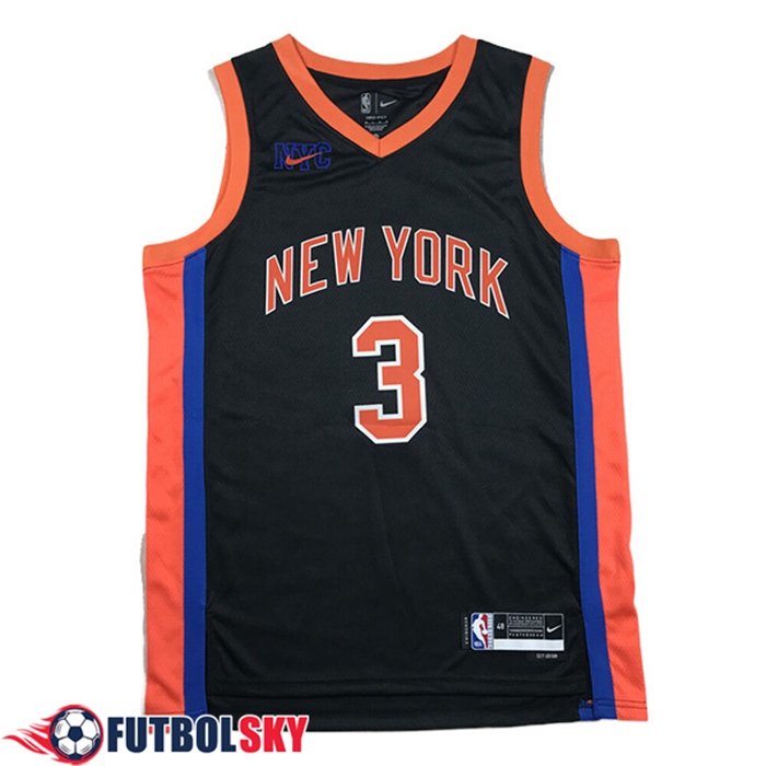 Camiseta New York Knicks (HART #3) 2024/25 Negro/Naranja/Azul