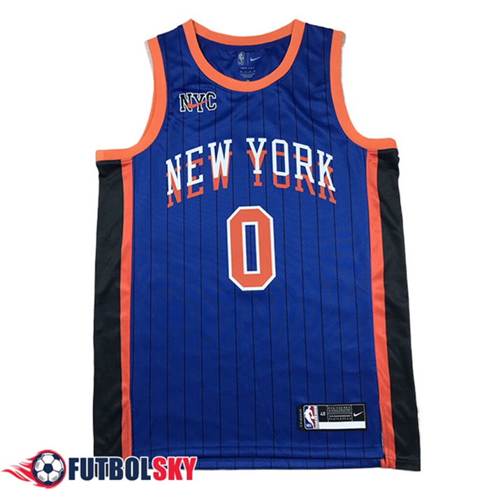 Camiseta New York Knicks (DIVINCENZO #0) 2024/25 Azul/Negro/Naranja