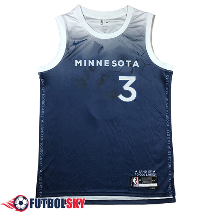 Camiseta Minnesota Timberwolves (McDANIELS #3) 2024/25 Azul/Blanco
