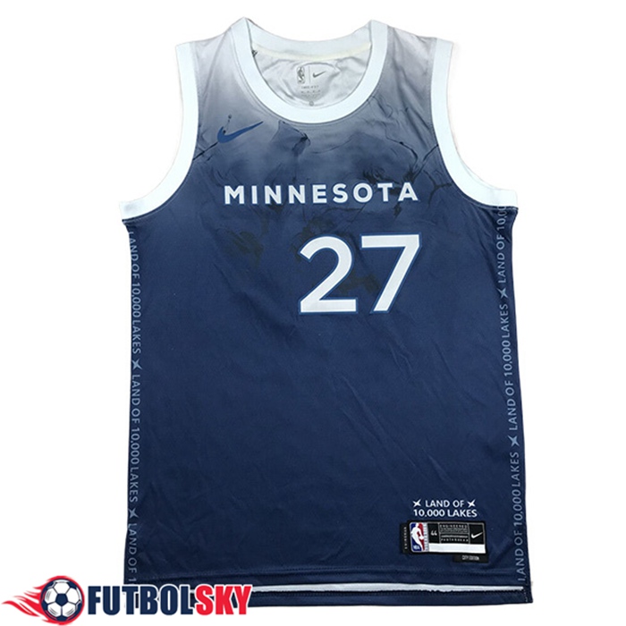 Camiseta Minnesota Timberwolves (GOBERT #27) 2024/25 Azul/Blanco