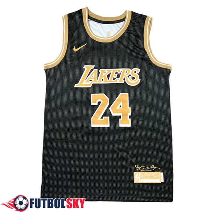 Camiseta Los Angeles Lakers (BRYANT #24) 2024/25 Negro/Amarillo