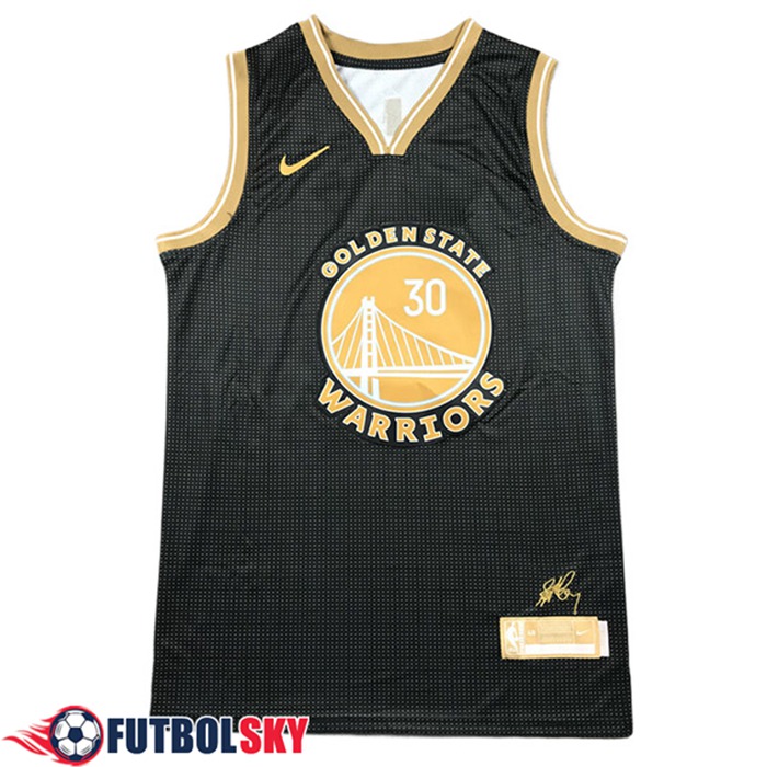 Camiseta Golden State Warriors (CURRY #30) 2024/25 Negro/Amarillo