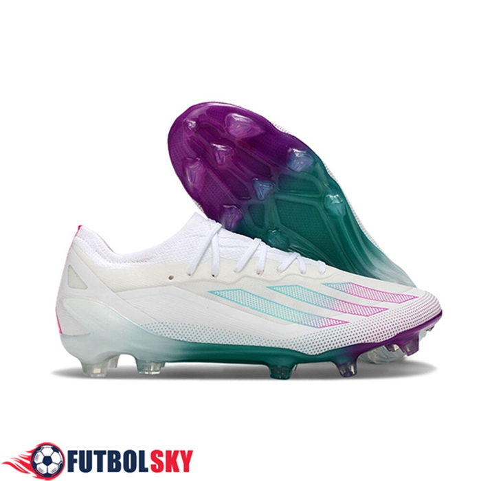 Adidas Botas De Fútbol X CRAZYFAST MESSI.1 FG BOOTS Blanco/Verde/Violeta