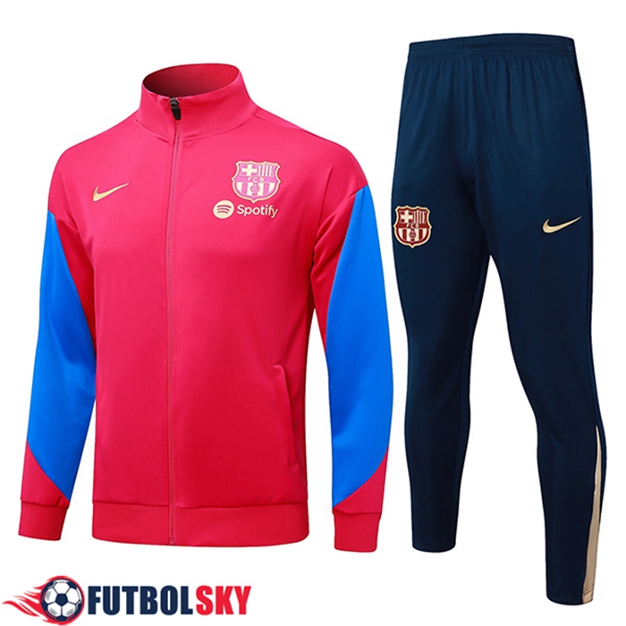 Chandal Equipos De Futbol Chaquetas FC Barcelona Rojo/Azul 2024/2025