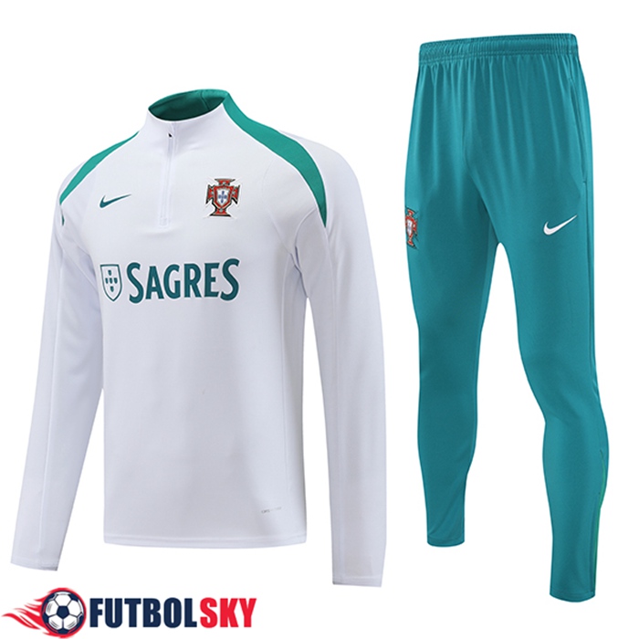 Chandal Equipos De Futbol Portugal Blanco/Verde 2024/2025