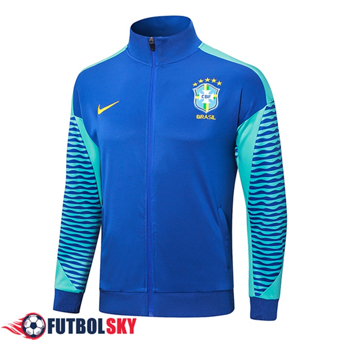 Chaquetas Futbol Brasil Azul/Verde 2024/2025
