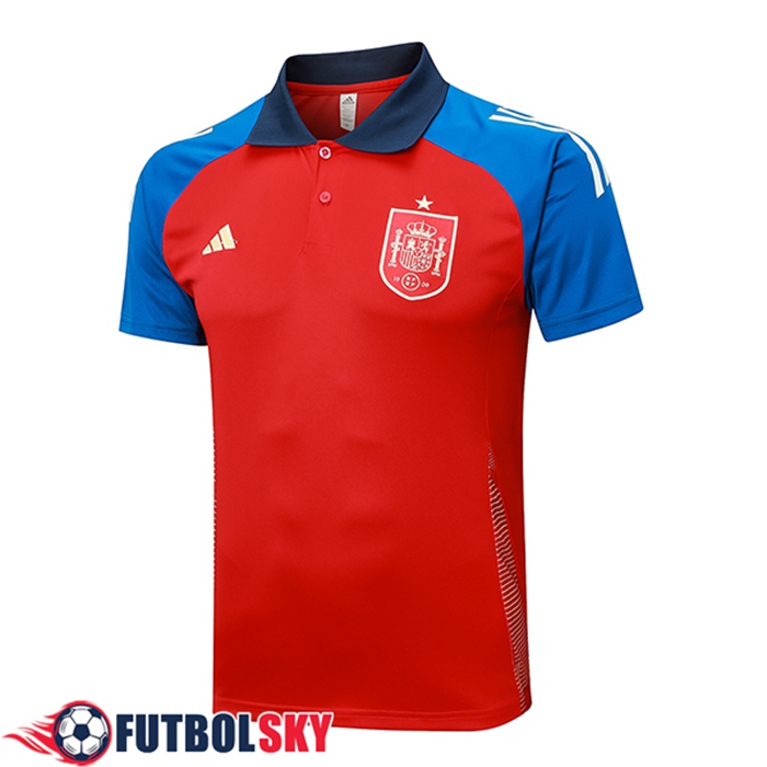 Camiseta Polo España Rojo/Azul 2024/2025
