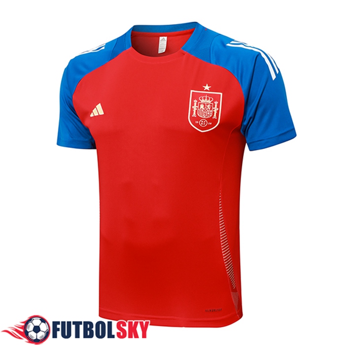 Camiseta Entrenamiento España Rojo/Azul 2024/2025