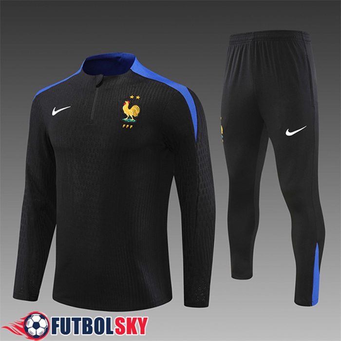 Chandal Equipos De Futbol Francia Ninos Negro/Azul 2024/2025