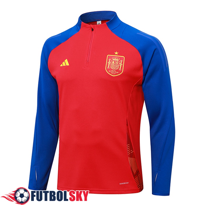 Sudadera De Entrenamiento España Rojo/Azul 2024/2025