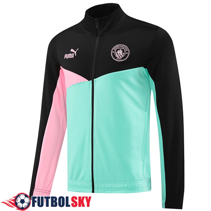 Chaquetas Futbol Manchester City Negro/Rosa/Verde 2024/2025