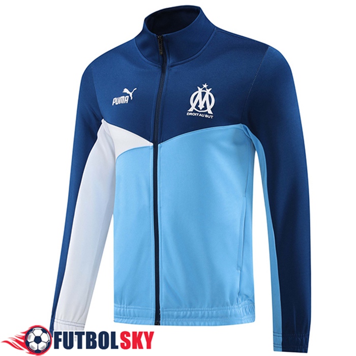 Chaquetas Futbol Marsella Azul/Blanco 2024/2025