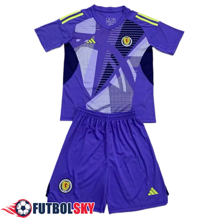 Camisetas De Futbol Escocia Ninos Portero Violeta 2024/2025