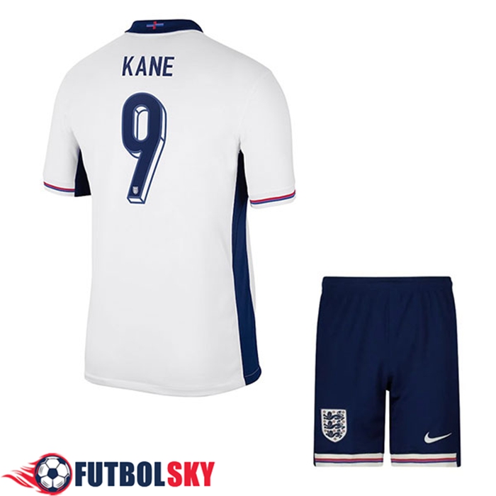 Camiseta Equipo Nacional Inglaterra (KANE #9) Ninos 2024/2025 Primera