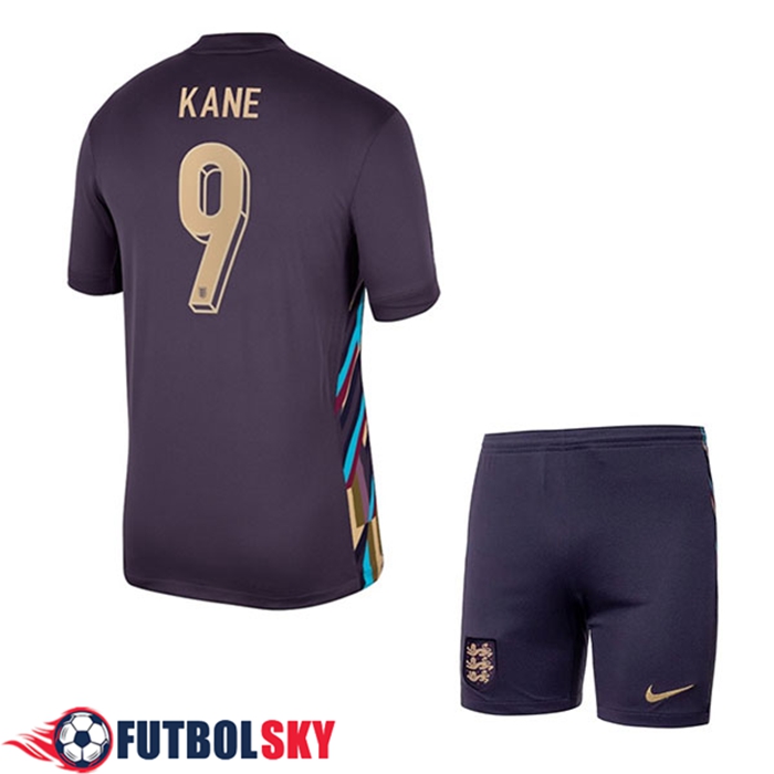 Camiseta Equipo Nacional Inglaterra (KANE #9) Ninos 2024/2025 Segunda