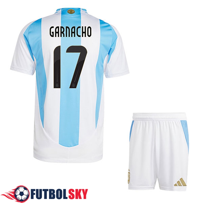 Camiseta Equipo Nacional Argentina (GARNACHO #17) Ninos 2024/2025 Primera