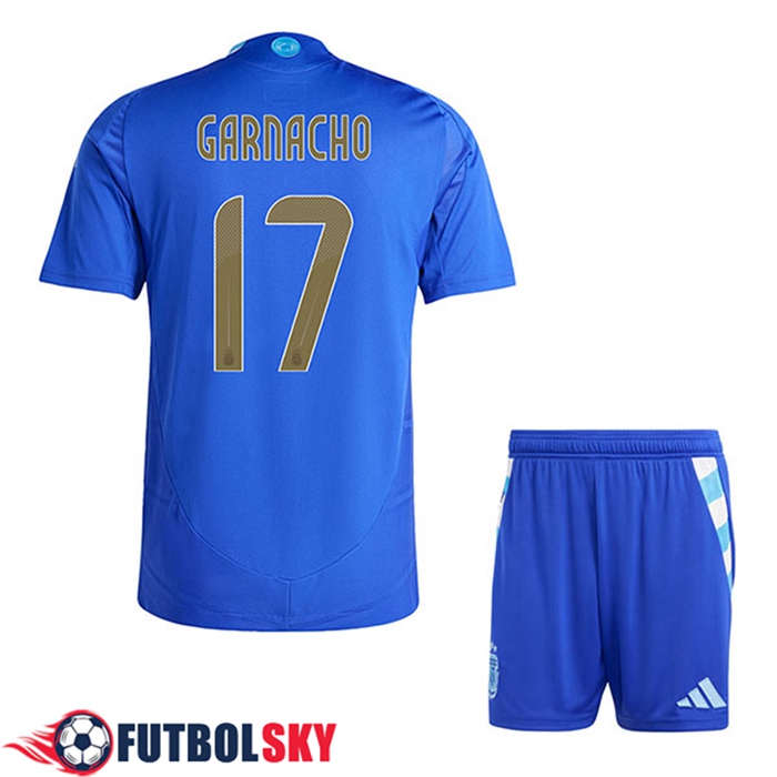 Camiseta Equipo Nacional Argentina (GARNACHO #17) Ninos 2024/2025 Segunda
