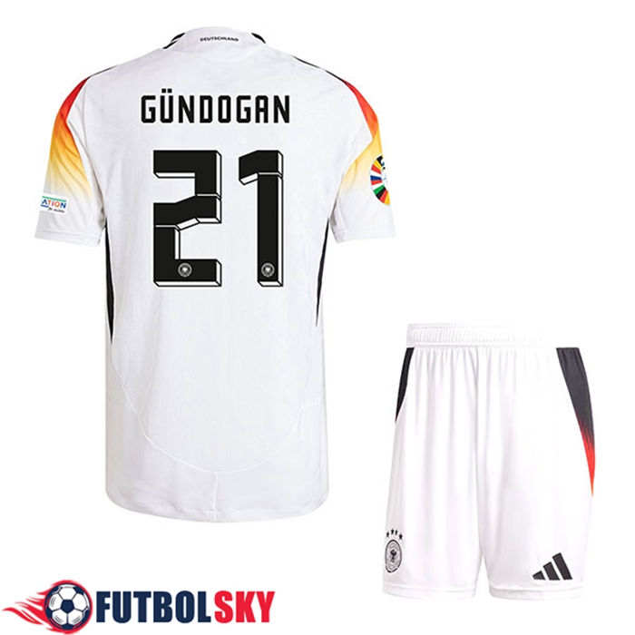 Camiseta Equipo Nacional Alemania (GUNDOGAN #21) Ninos 2024/2025 Primera