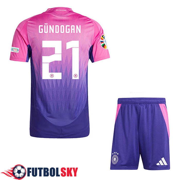 Camiseta Equipo Nacional Alemania (GUNDOGAN #21) Ninos 2024/2025 Segunda