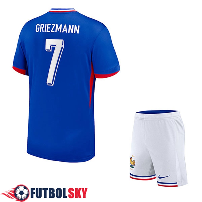 Camiseta Equipo Nacional Francia (GRIEZMANN #7) Ninos 2024/2025 Primera