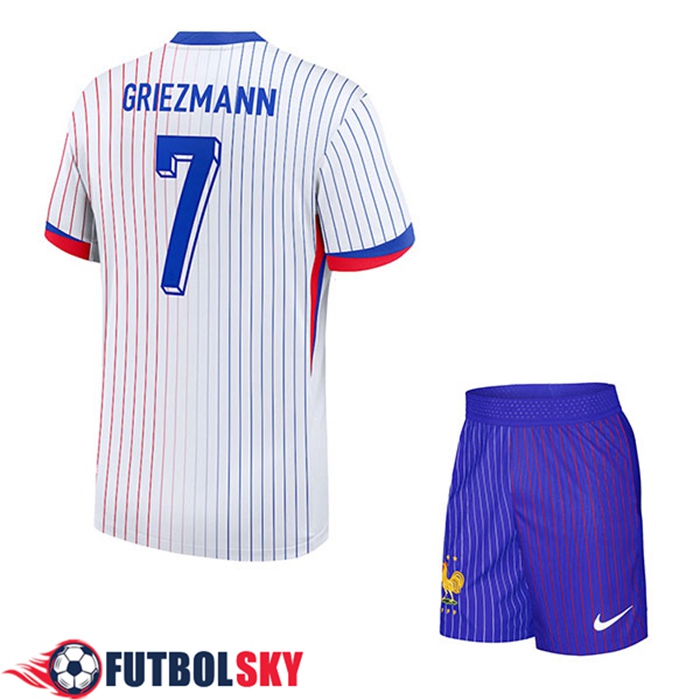 Camiseta Equipo Nacional Francia (GRIEZMANN #7) Ninos 2024/2025 Segunda