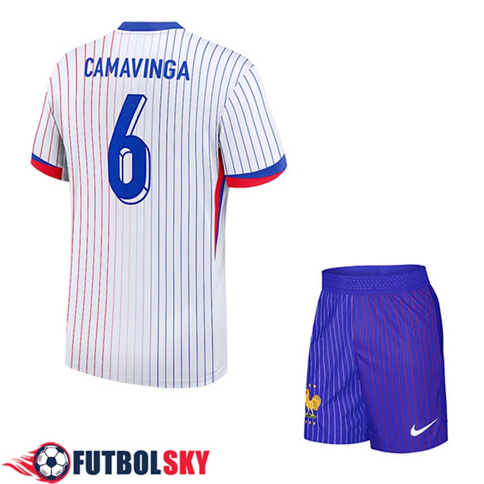 Camiseta Equipo Nacional Francia (CAMAVINGA #6) Ninos 2024/2025 Segunda