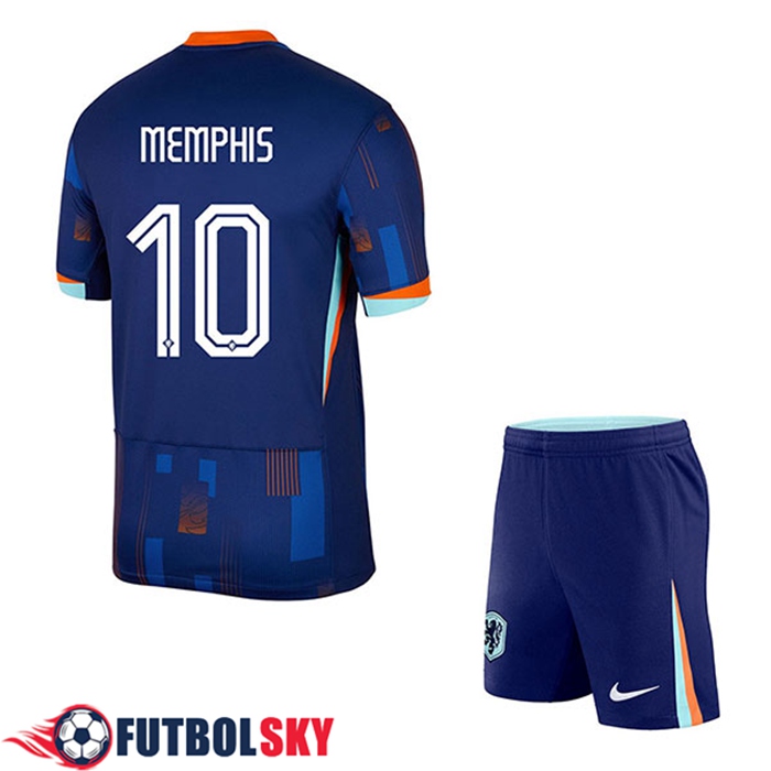 Camiseta Equipo Nacional Países Bajos (MEMPHIS #10) Ninos 2024/2025 Segunda