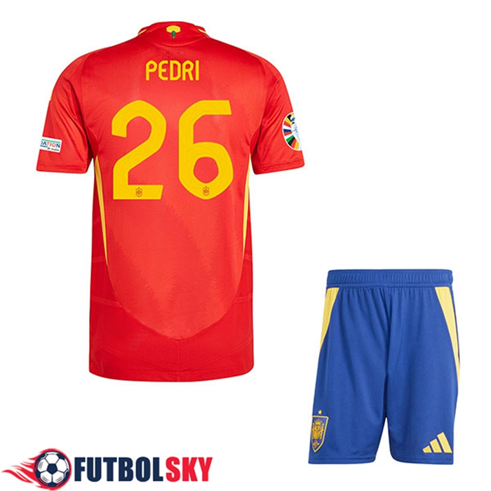 Camiseta Equipo Nacional España (PEDRI #26) Ninos 2024/2025 Primera