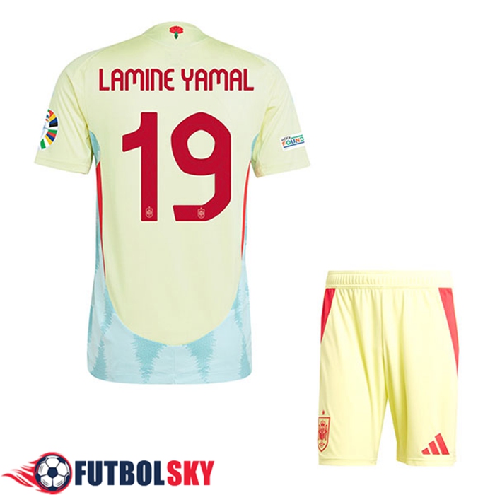 Camiseta Equipo Nacional España (LAMINE YAMAL #19) Ninos 2024/2025 Segunda