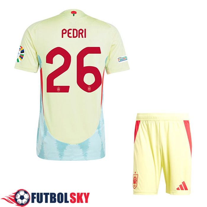 Camiseta Equipo Nacional España (PEDRI #26) Ninos 2024/2025 Segunda