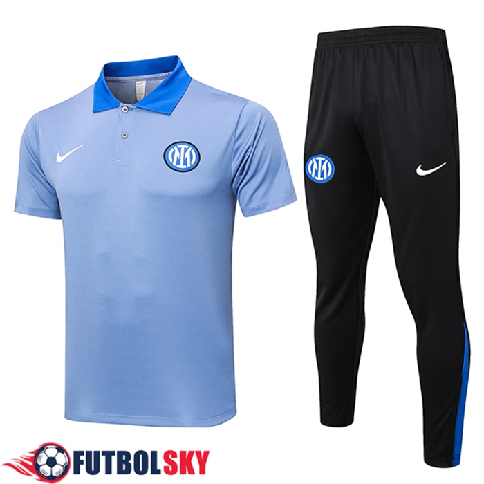 Camiseta Polo Inter Milan Azul/Gris 2024/2025