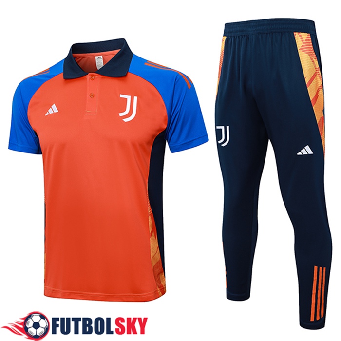 Camiseta Polo Juventus Naranja/Azul 2024/2025