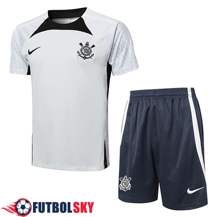 Camiseta Entrenamiento Corinthians Gris/Negro 2024/2025