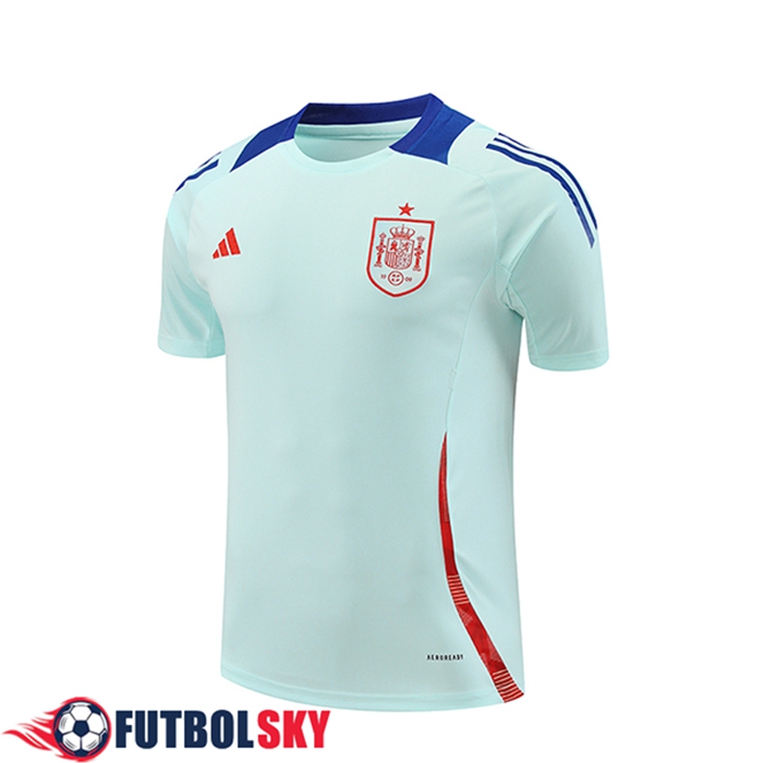 Camiseta Entrenamiento España Azul Claro 2024/2025 -02