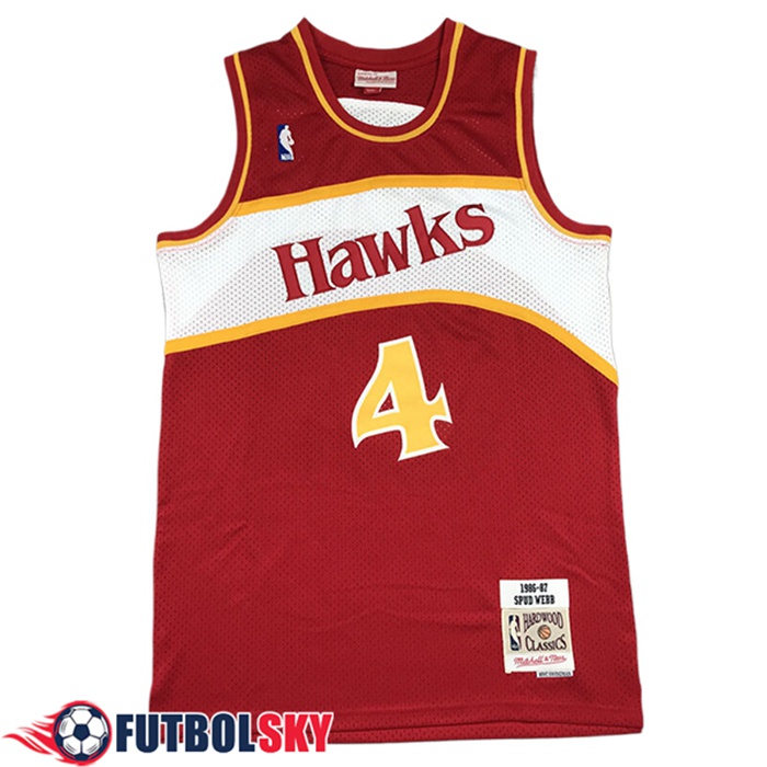 Camisetas NBA Atlanta Hawks (WEBB #4) 2024/25 Rojo/Blanco/Amarillo
