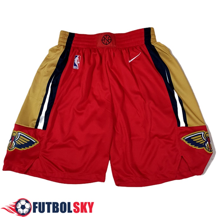Cortos NBA New Orleans Pelicans 2024/25 Rojo/Amarillo
