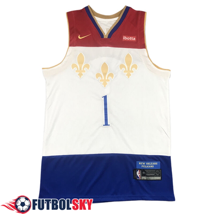 Camisetas NBA San New Orleans Pelicans (WILLIAMSON #1) 2024/25 Blanco/Azul/Rojo