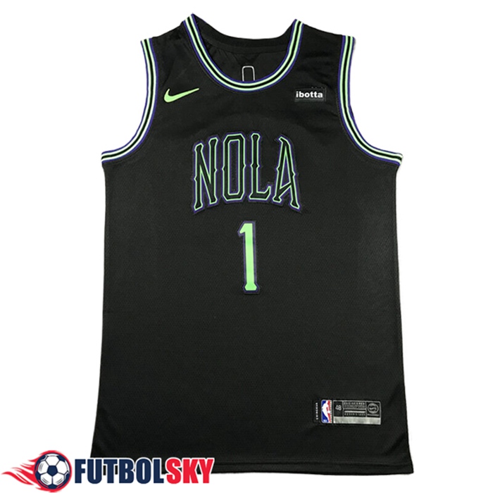 Camisetas NBA San New Orleans Pelicans (WILLIAMSON #1) 2024/25 Negro/Verde