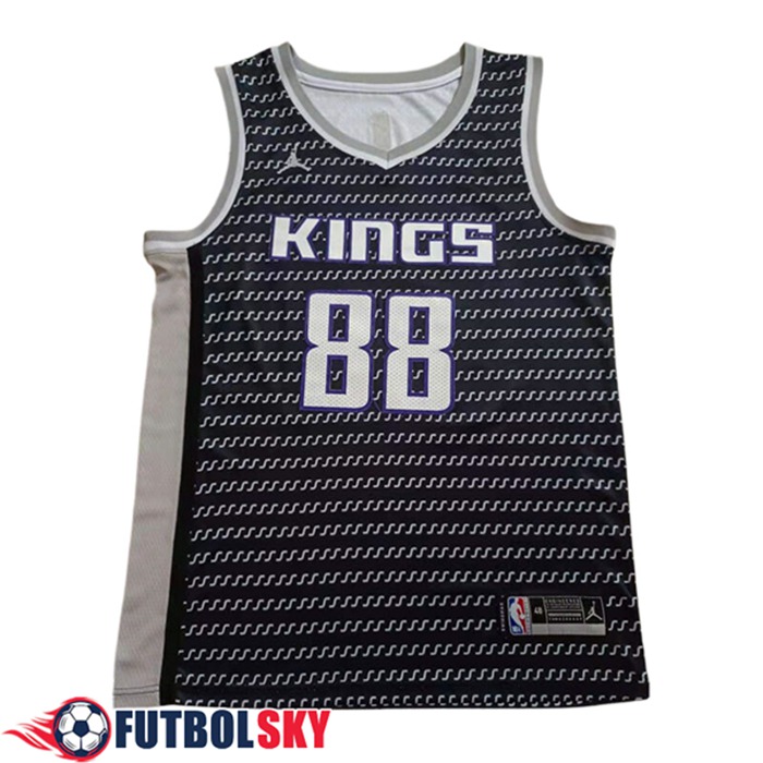 Camisetas NBA Sacramento Kings (QUETA #88) 2024/25 Negro/Gris