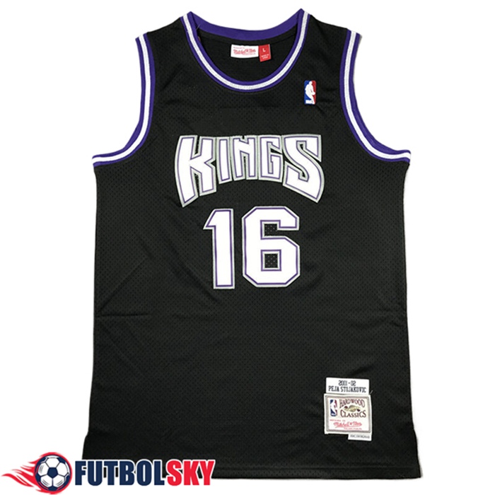 Camisetas NBA Sacramento Kings (STOJAKOVIC #16) 2024/25 Negro/Blanco