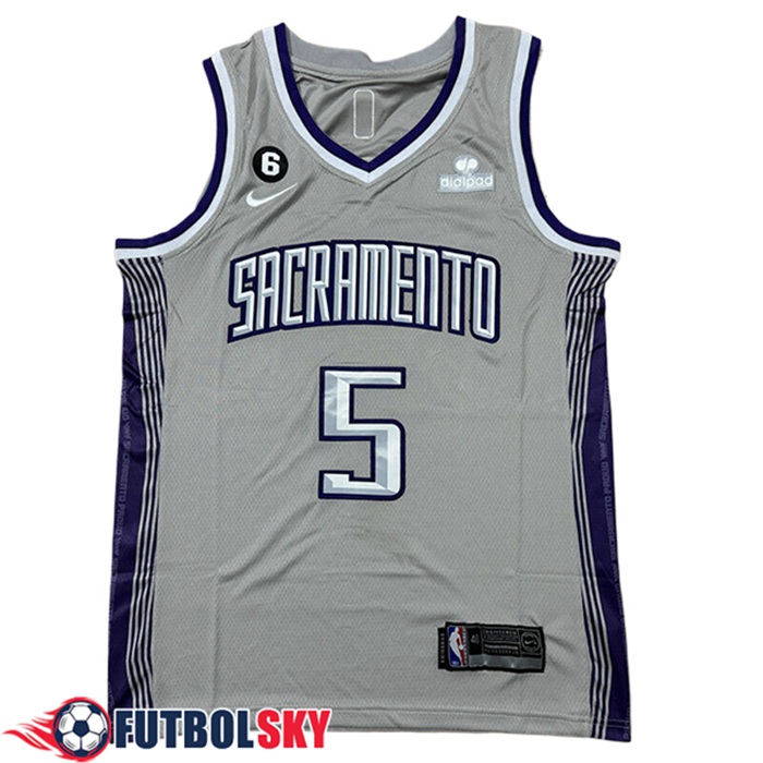 Camisetas NBA Sacramento Kings (FOX #5) 2024/25 Gris