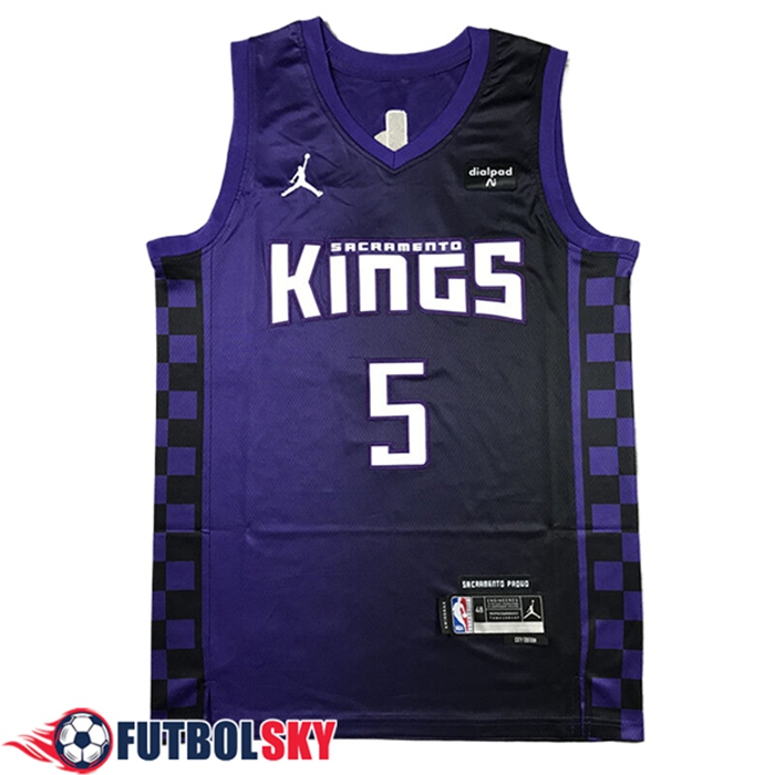 Camisetas NBA Sacramento Kings (FOX #5) 2024/25 Violeta/Negro