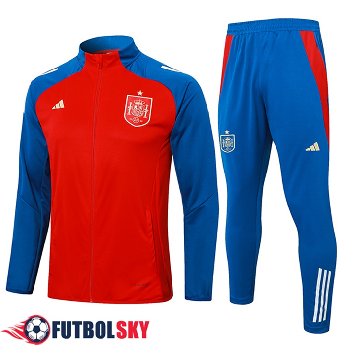 Chandal Equipos De Futbol Chaquetas España Rojo/Azul 2024/2025