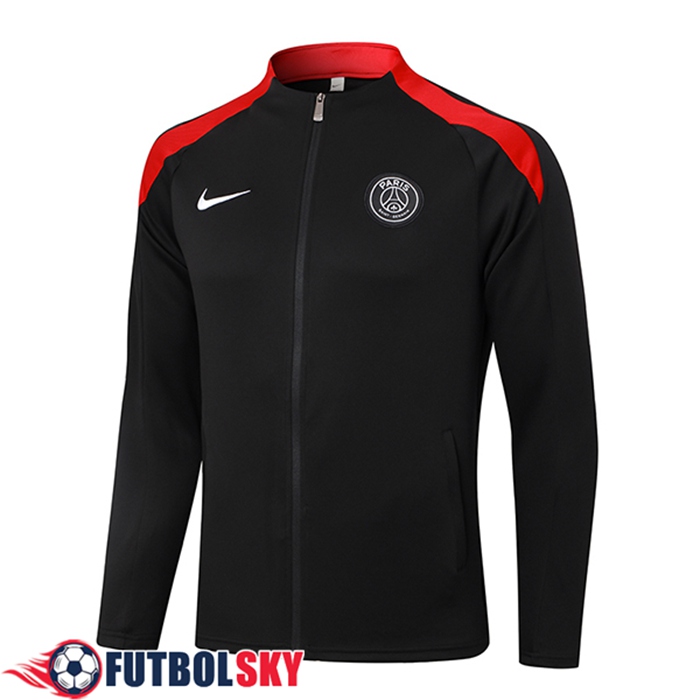 Chaquetas Futbol PSG Negro/Rojo 2024/2025