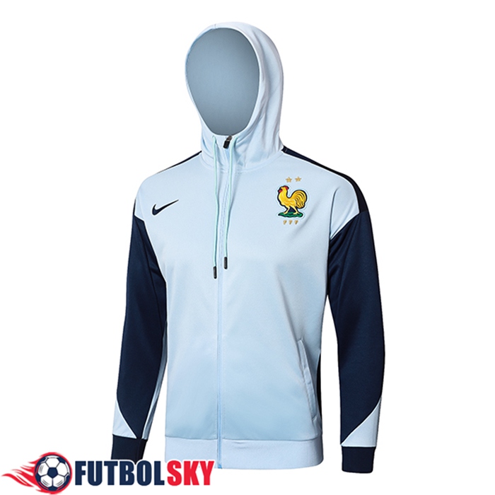 Chaqueta Con Capucha Francia Azul 2024/2025