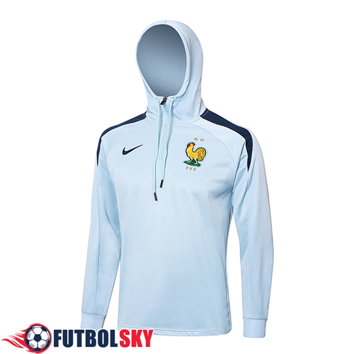 Chaqueta Con Capucha Francia Azul Claro 2024/2025