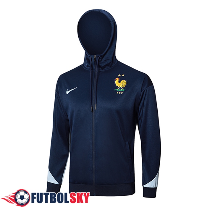 Chaqueta Con Capucha Francia Azul Oscuro 2024/2025