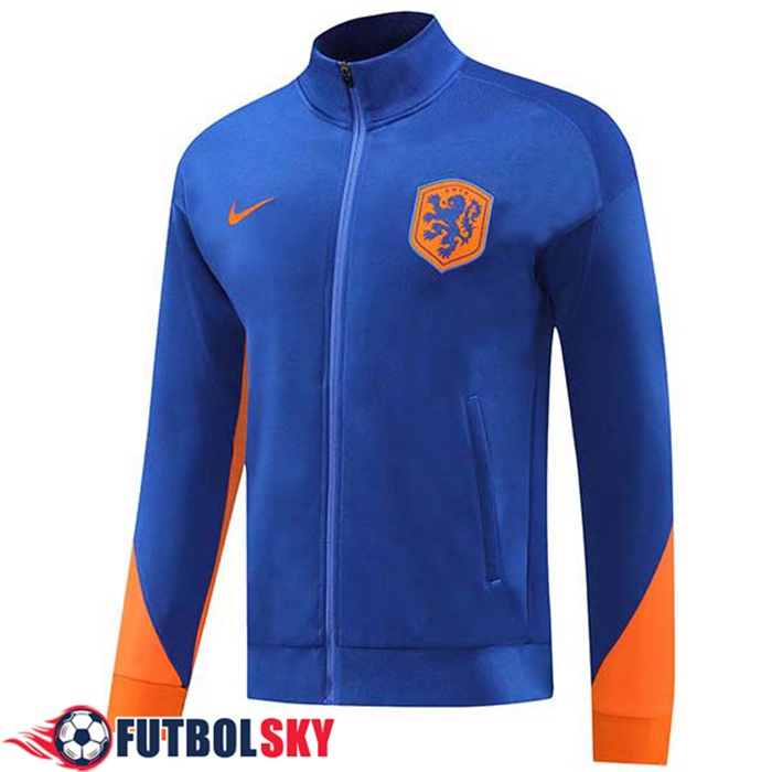 Chaquetas Futbol Países Bajos Azul/Naranja 2024/2025