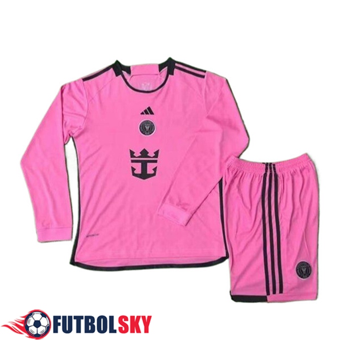 Camisetas De Futbol Inter Miami CF Ninos Primera Manga Largas 2024/2025